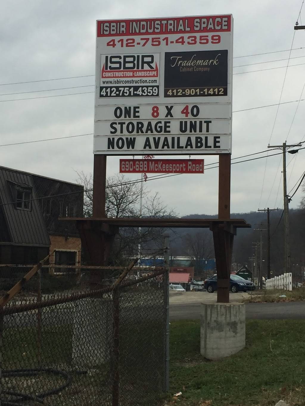 Isbir Industrial Storage Space | 690 McKeesport Rd, Elizabeth, PA 15037, USA | Phone: (412) 751-4359