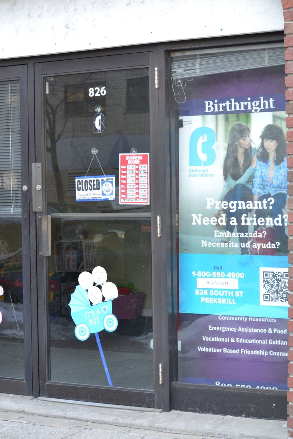 Birthright of Peekskill, Inc. | 826 South St, Peekskill, NY 10566, USA | Phone: (914) 737-0344