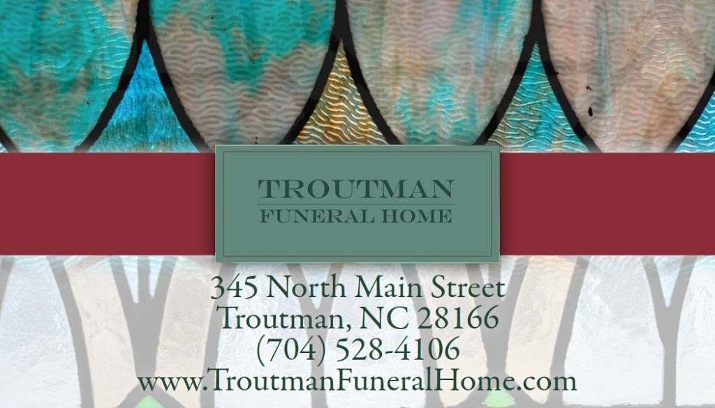 Troutman Funeral Home | 345 N Main St, Troutman, NC 28166, USA | Phone: (704) 528-4106