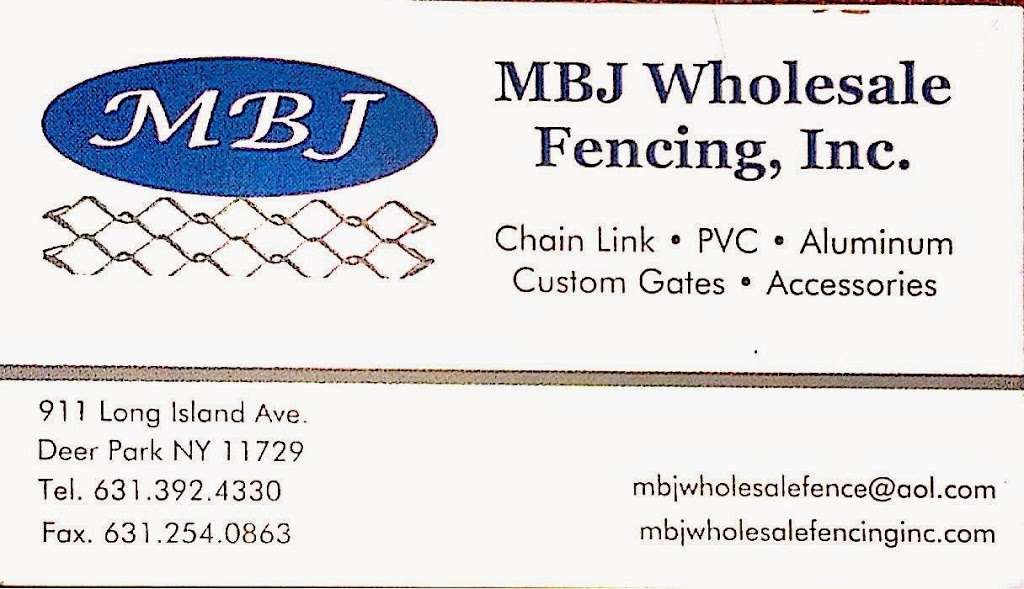 MBJ Wholesale Fence Inc. | 911 Long Island Ave, Deer Park, NY 11729, USA | Phone: (631) 392-4330