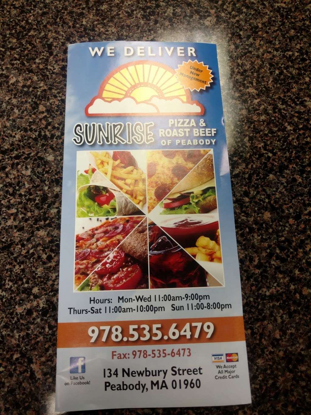 Sunrise Pizza | 134 Newbury St, Peabody, MA 01960, USA | Phone: (978) 535-6479