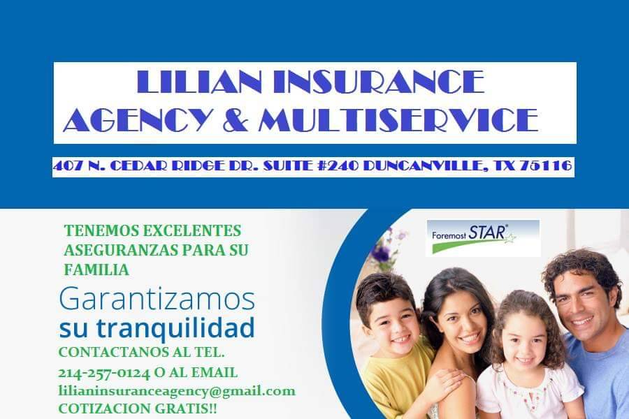 Lilian Insurance Agency | 407 N Cedar Ridge Dr #240, Duncanville, TX 75116, USA | Phone: (214) 257-0124
