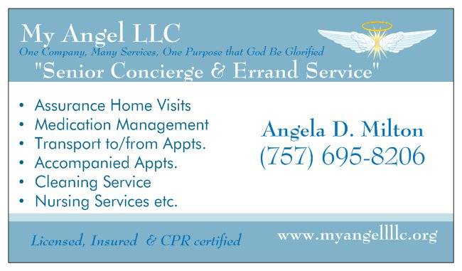 My Angel LLC | 4200 Indian River Rd, Chesapeake, VA 23325, USA | Phone: (757) 695-8206