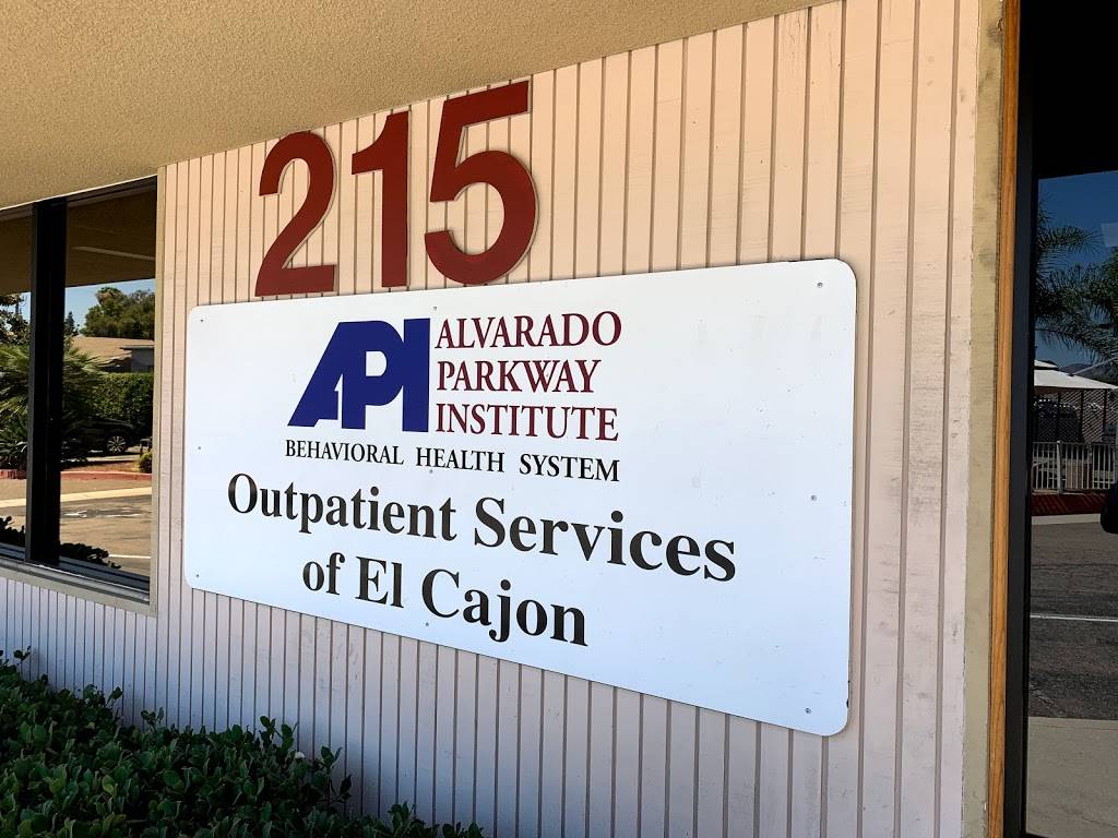 Alvarado Parkway Institute Behavioral Health System Outpatient S | 215 W Madison Ave, El Cajon, CA 92020, USA | Phone: (619) 431-4877