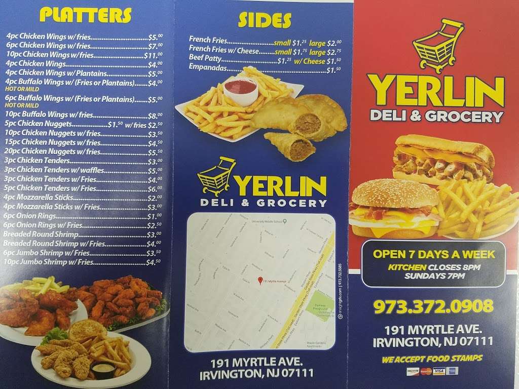 Yerlin Deli Grocery Inc | 191 Myrtle Ave, Irvington, NJ 07111, USA | Phone: (973) 372-0908