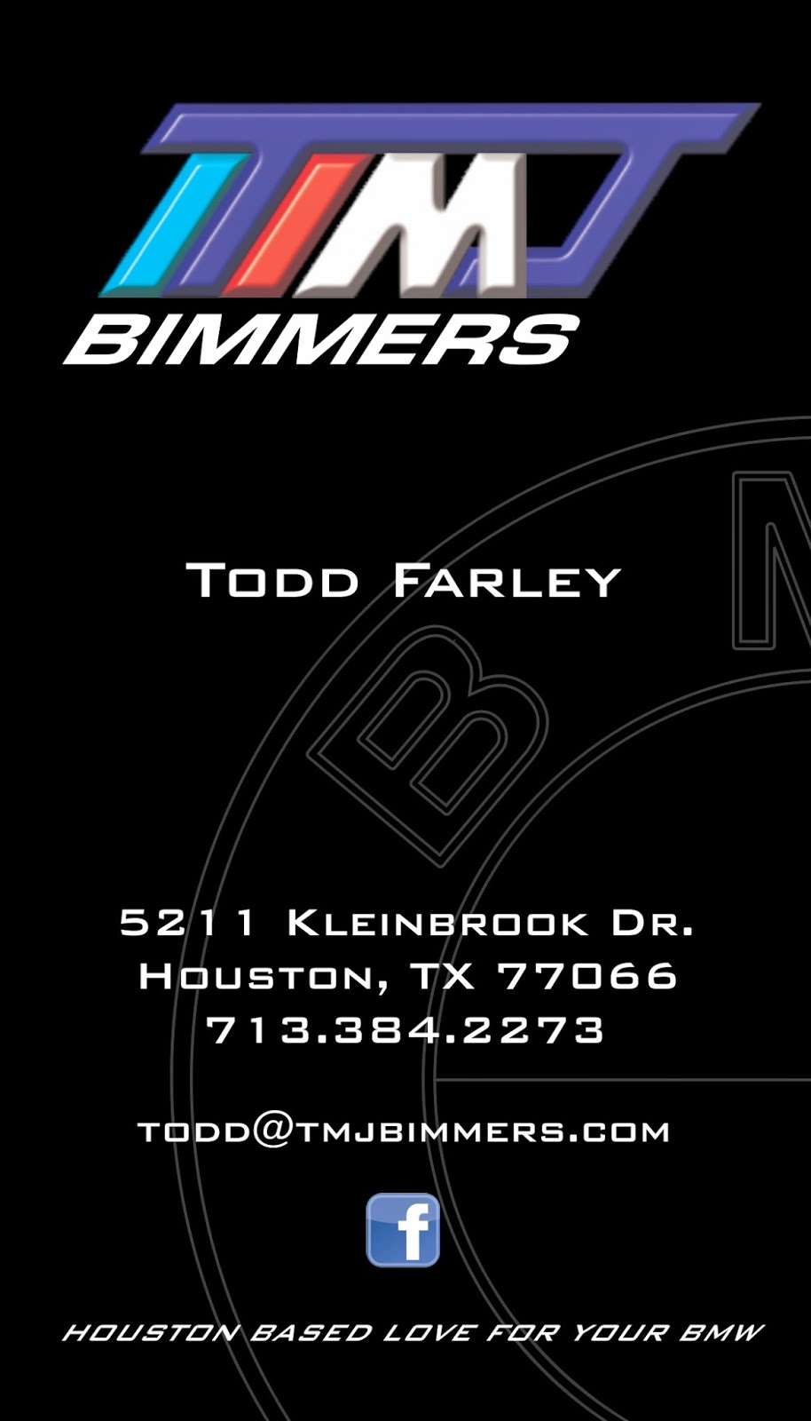 TMJ Bimmers | 5211 Kleinbrook Dr, Houston, TX 77066 | Phone: (713) 384-2273