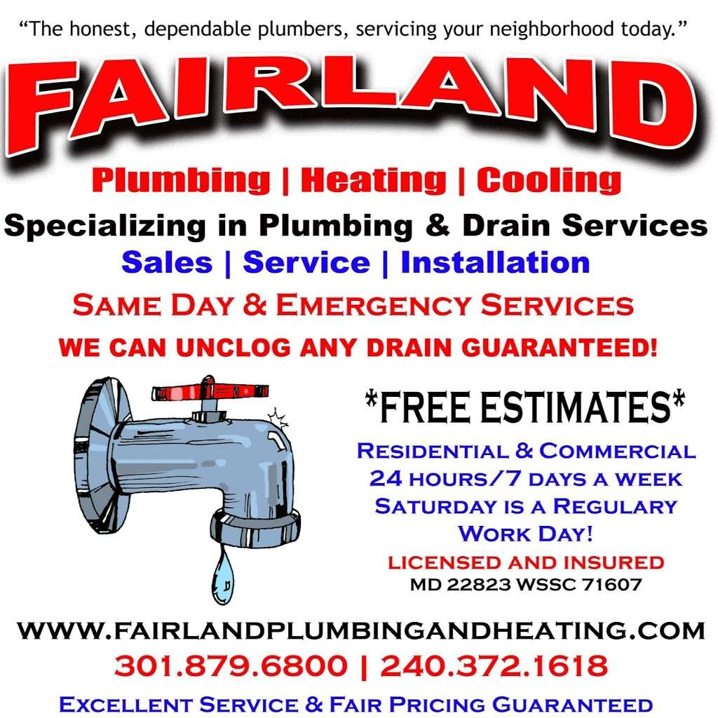 Fairland Plumbing & Heating | 1625, 4910 Brookeville Rd, Brookeville, MD 20833, USA | Phone: (301) 879-6800