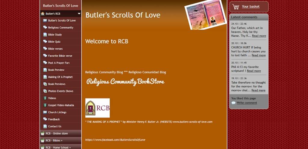 RCB - Butlers Scrolls Of Love-Religious Bookstore | 6891 Cedar Hill Ct, Riverdale, GA 30296, USA | Phone: (678) 884-5307