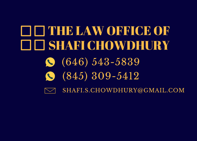 Law Office of Shafi Chowdhury | 15 Surrey Ln, Harriman, NY 10926, USA | Phone: (845) 309-5412