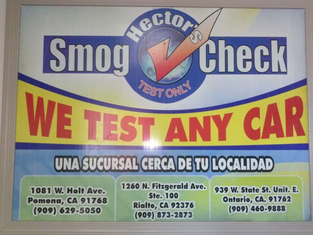 Hectors Smog Check | 939 W State St unit E, Ontario, CA 91762, USA | Phone: (909) 460-9888