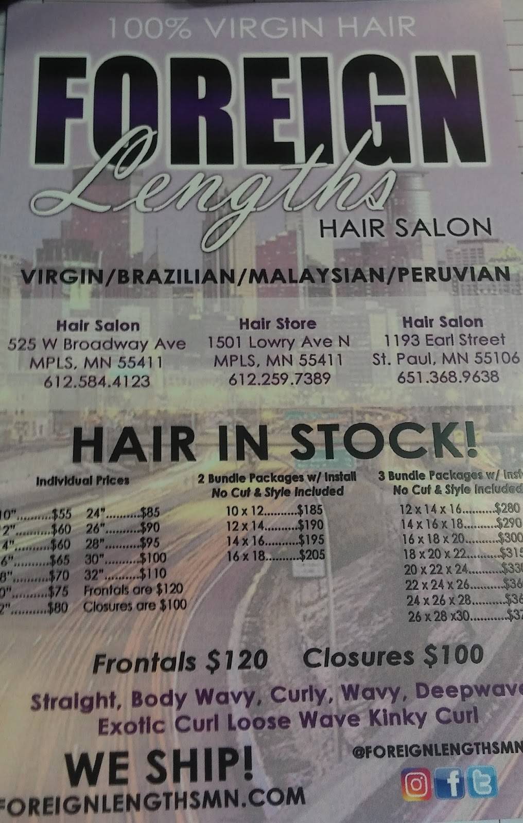Foreign Lengths Hair Shop | 525 W Broadway Ave, Minneapolis, MN 55411 | Phone: (612) 584-4123