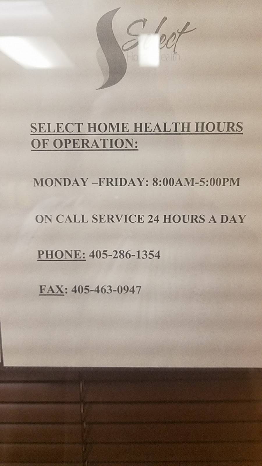 Select Home Health | 1015 N Shartel Ave, Oklahoma City, OK 73102 | Phone: (405) 286-1354