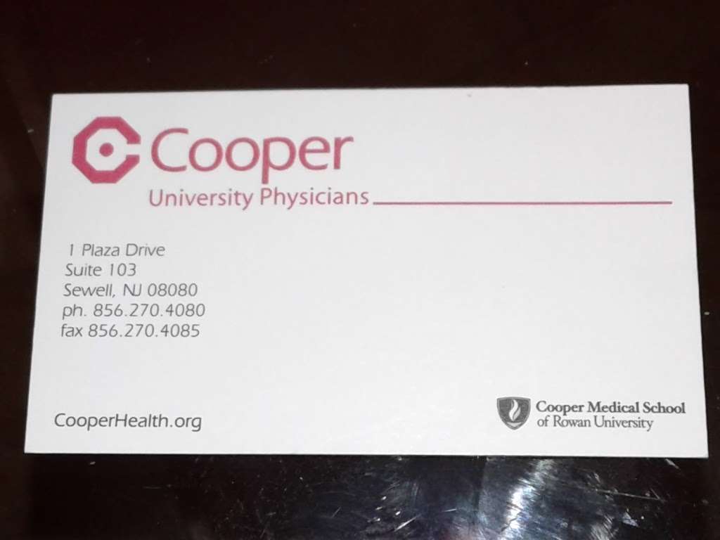 Cooper Internal Medicine and Specialty Care at Sewell | 1 Plaza Dr, Sewell, NJ 08080, USA | Phone: (856) 270-4080