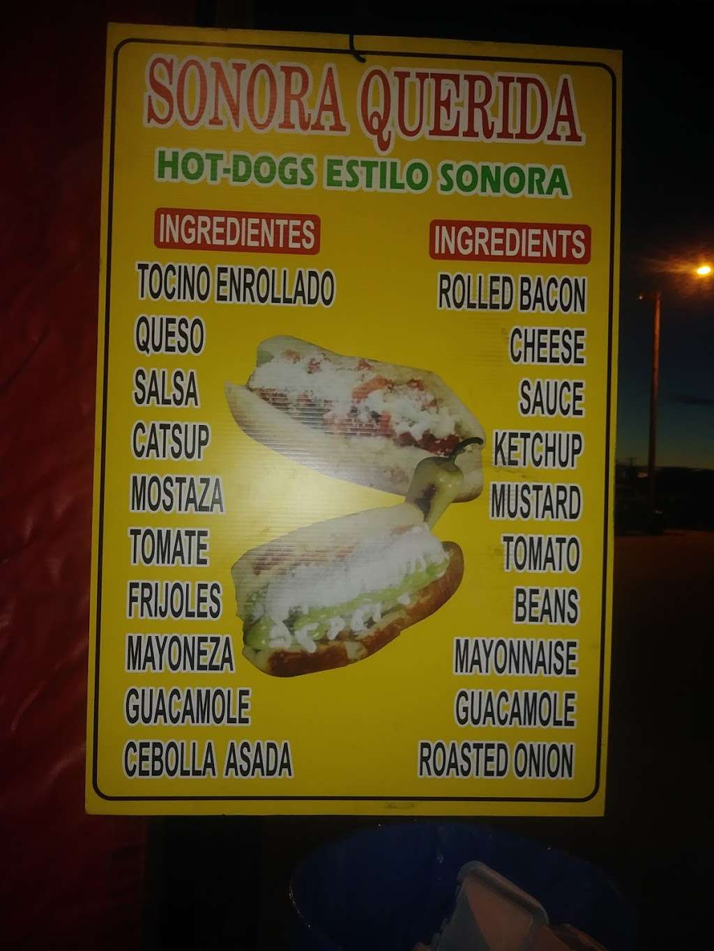 Sonora Querida Hot Dogs Y Tacos | Phoenix, AZ 85041, USA | Phone: (480) 209-0391