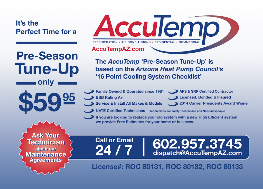 AccuTemp Refrigeration | 3231 E Washington St, Phoenix, AZ 85034, USA | Phone: (602) 957-3745