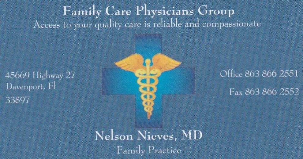 Family Care Physicians Group Inc | 45669 US-27, Davenport, FL 33897 | Phone: (863) 866-2551