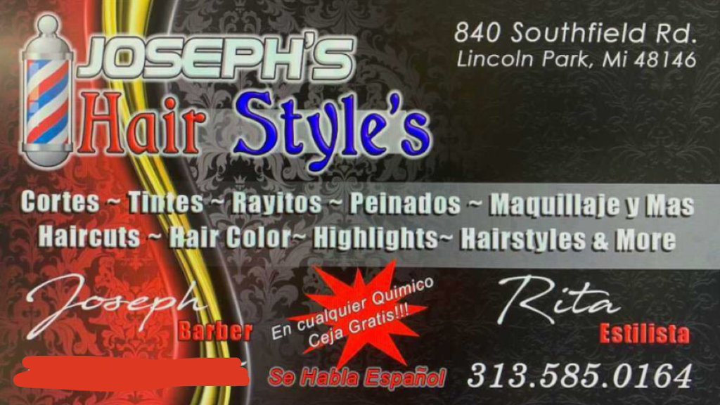 Josephs Hair Styles | 840 Southfield Rd, Lincoln Park, MI 48146, USA | Phone: (313) 585-0164