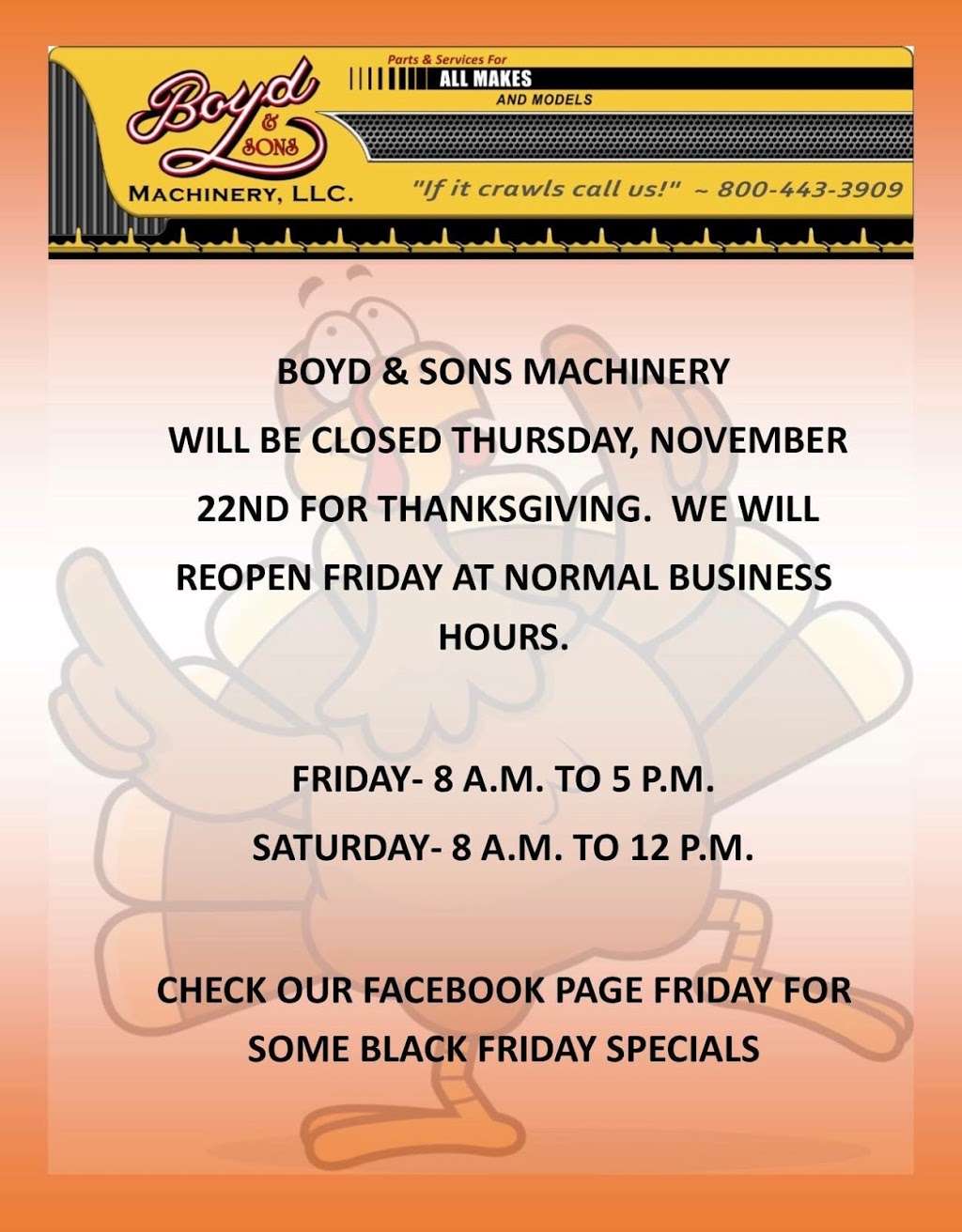 Boyd & Sons Machinery | 417 Ransdell Rd, Lebanon, IN 46052, USA | Phone: (800) 443-3909