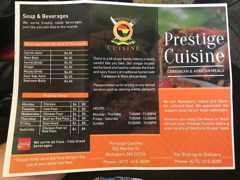 Prestige Cuisine | 924 Morton St, Boston, MA 02126, USA | Phone: (617) 615-8009