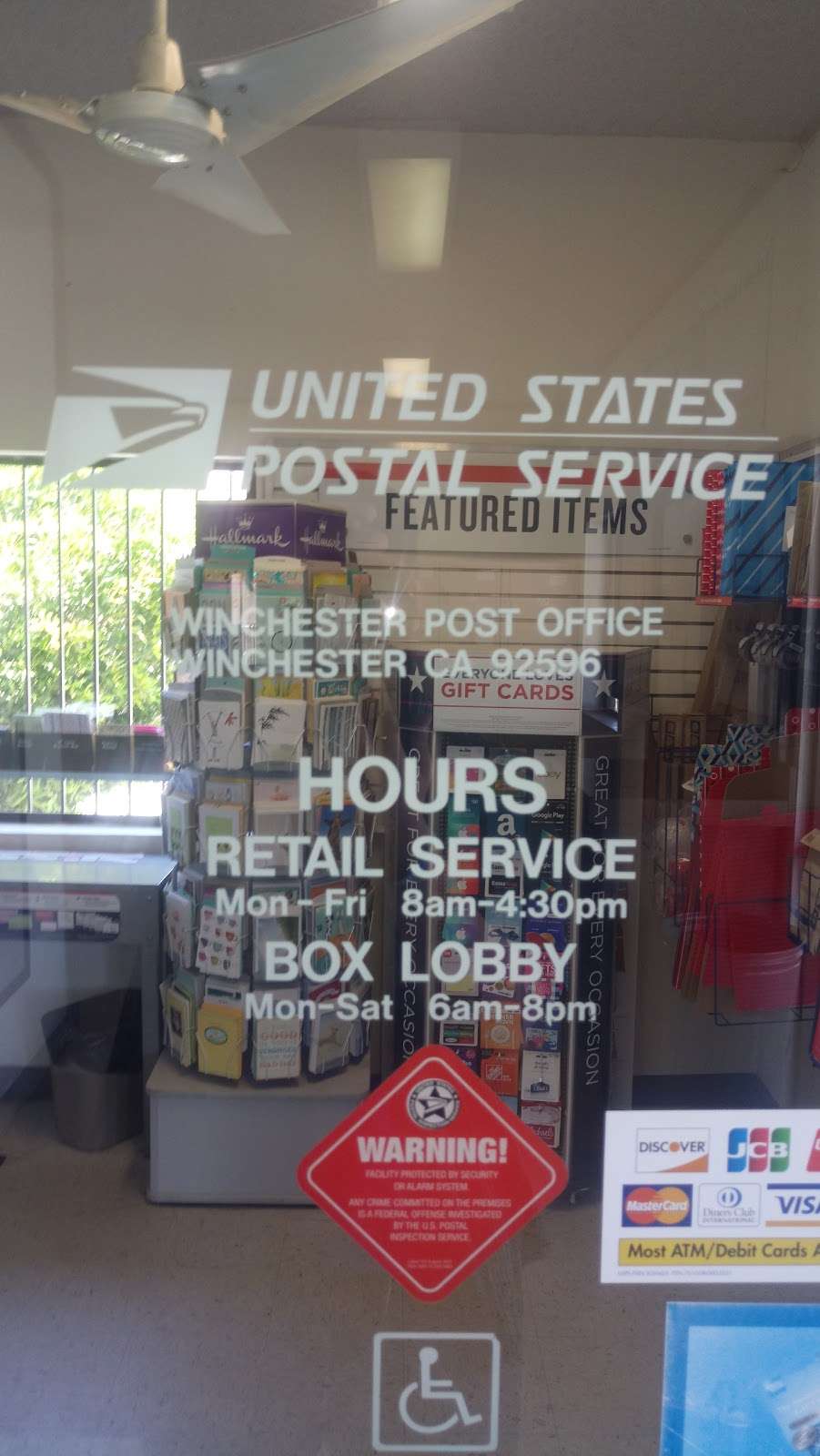 United States Postal Service | 28453 Winchester Rd, Winchester, CA 92596, USA | Phone: (800) 275-8777