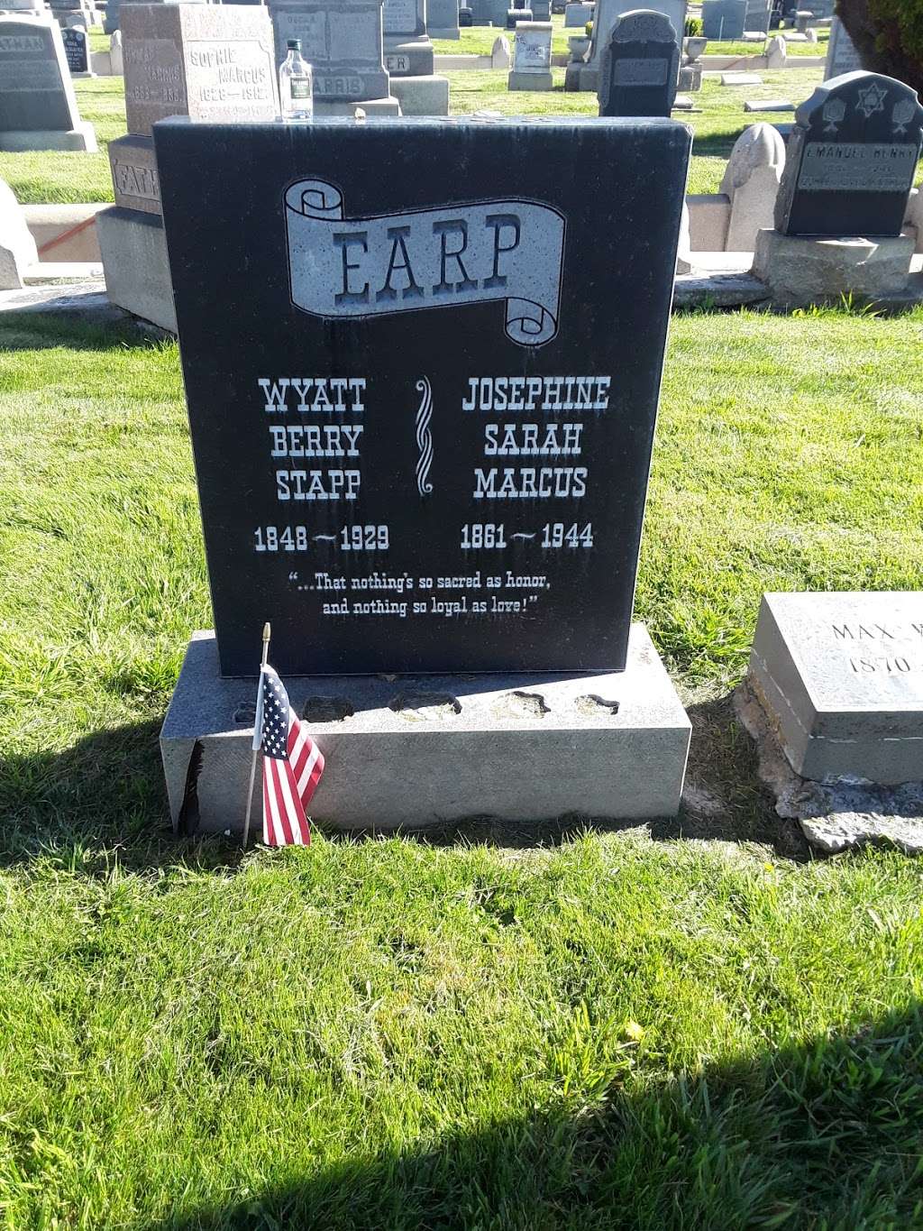 Wyatt Earp gravesite | Colma, CA 94014, USA | Phone: (650) 755-4700