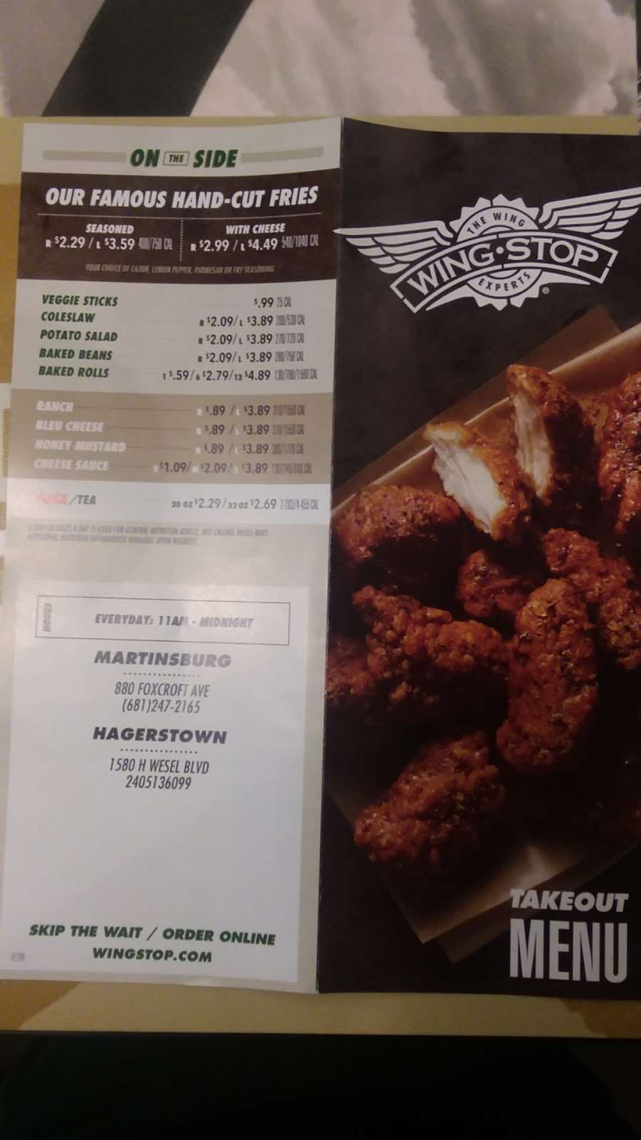 Wingstop | 1580 Wesel Blvd Ste D, Hagerstown, MD 21740, USA | Phone: (240) 513-6099