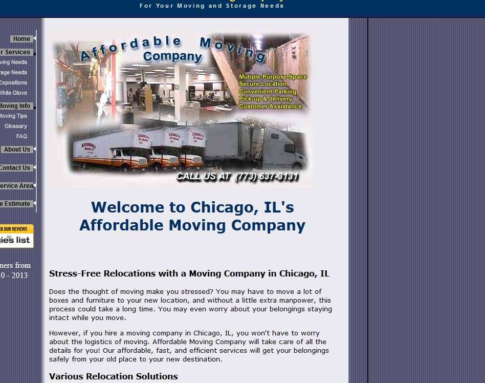 Affordable Moving Company | 2060 N Kolmar Ave, Chicago, IL 60639, USA | Phone: (773) 637-3131