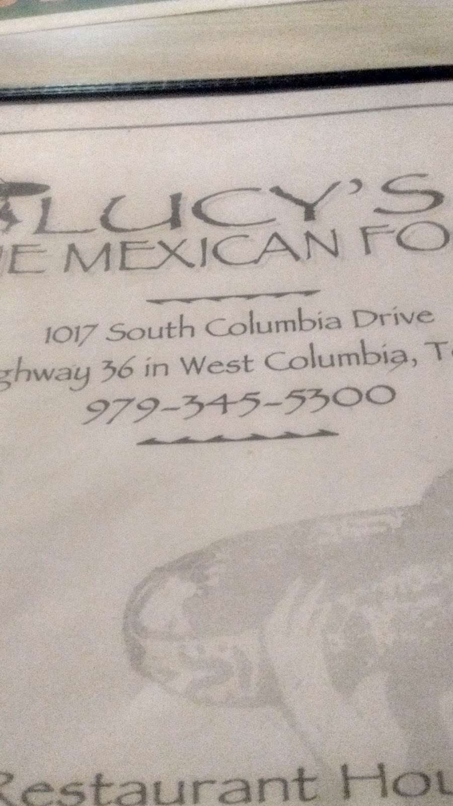 Lucys Mexican Restaurant | 1017 S Columbia Dr, West Columbia, TX 77486, USA | Phone: (979) 345-5300