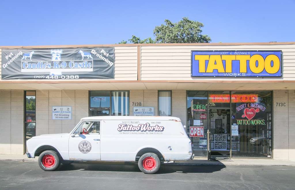 Scott E Bizzares Tattoo Works | 713 Merchant St c, Vacaville, CA 95688, USA | Phone: (707) 718-8203