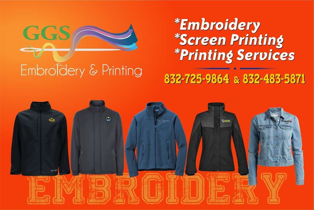 GGS EMBROIDERY | 8345 W Little York Rd #4, Houston, TX 77040, USA | Phone: (832) 800-1195