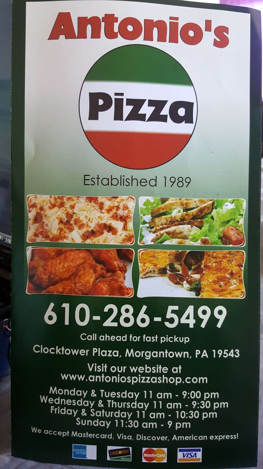 Antonios Pizza | 2846 W Main St, Morgantown, PA 19543, USA | Phone: (610) 286-5499