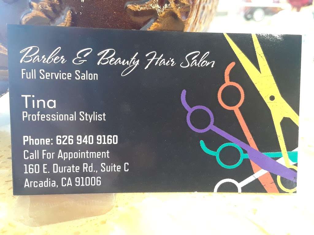 Tinas Barber & Beauty Salon | 160 E Duarte Rd suite c, Arcadia, CA 91006, USA | Phone: (626) 940-9160