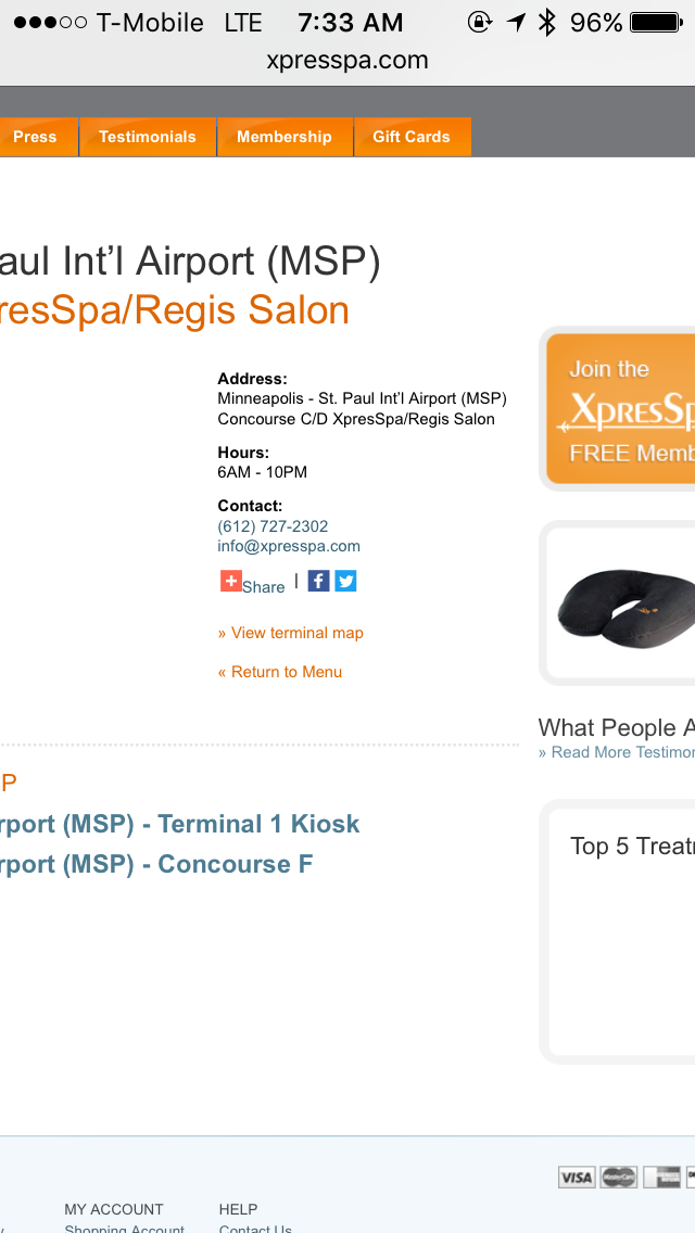 XpresSpa | 4300 Glumack Dr, St Paul, MN 55111, USA | Phone: (612) 727-1669