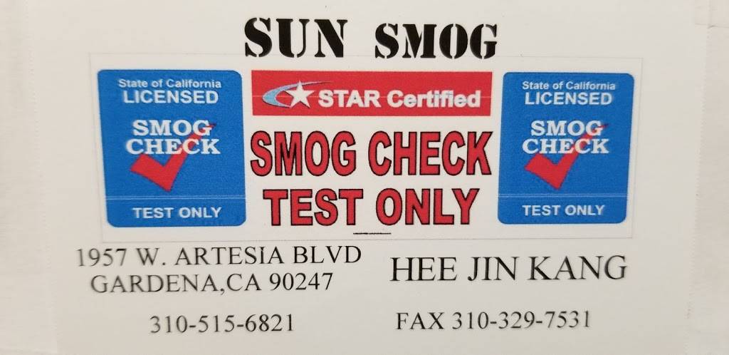 Sun Smog | 1957 Artesia Blvd, Gardena, CA 90247, USA | Phone: (310) 515-6821