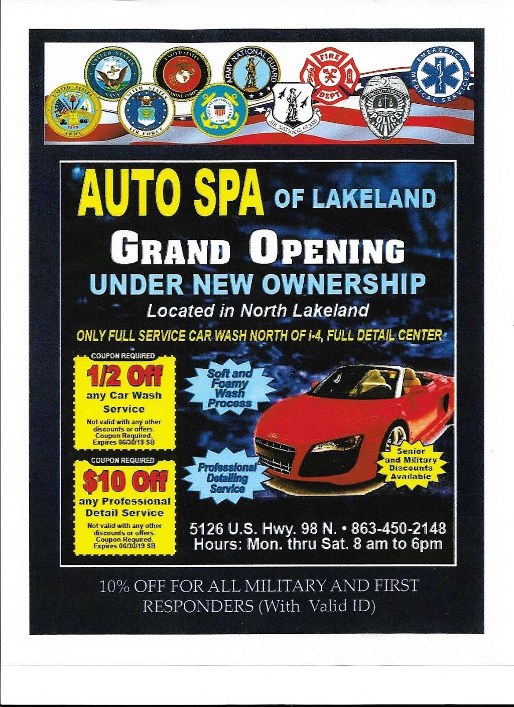 Auto Spa of Lakeland | 5126 US Hwy 98 N, Lakeland, FL 33809, USA | Phone: (863) 450-2148