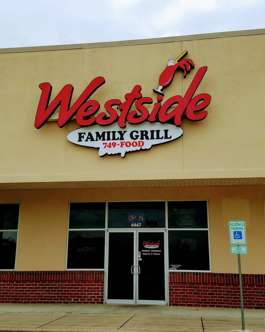 Westside Family Grill | 4447 LA-1, Port Allen, LA 70767, USA | Phone: (225) 749-3663