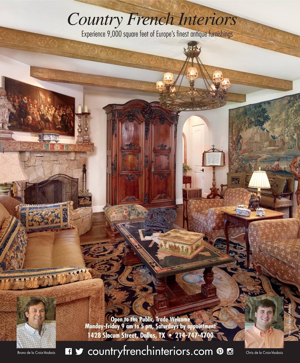 Country French Interiors | 1428 Slocum St, Dallas, TX 75207 | Phone: (214) 747-4700