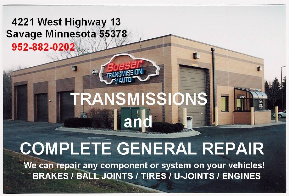 Boeser Automotive | 4221 Hwy 13 W, Savage, MN 55378, USA | Phone: (952) 882-0202