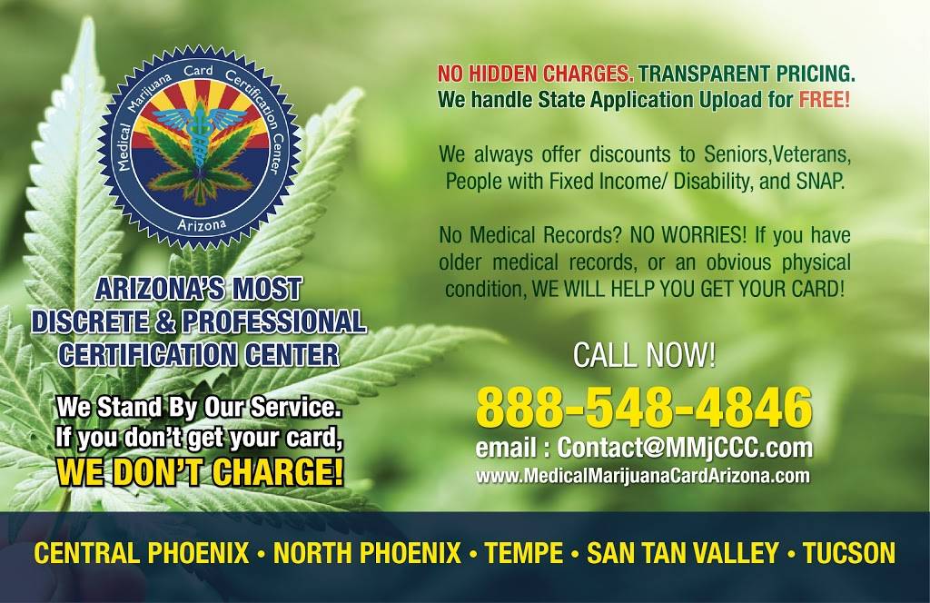 Medical Marijuana Card Doctors of North Phoenix | 20045 N 19th Ave Building 11, Suite 166, Phoenix, AZ 85027, USA | Phone: (480) 378-8530