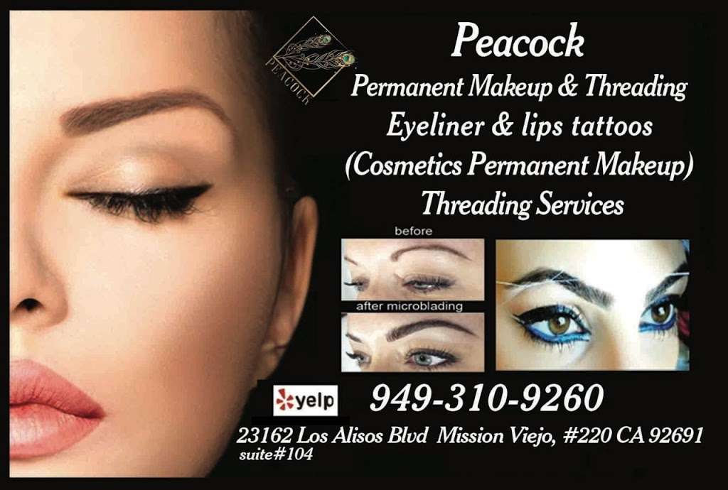 Peacock Permanent Makeup & Threading | 23162 Los Alisos Blvd #220 My salon suite,RM #104, Mission Viejo, CA 92691 | Phone: (949) 310-9260