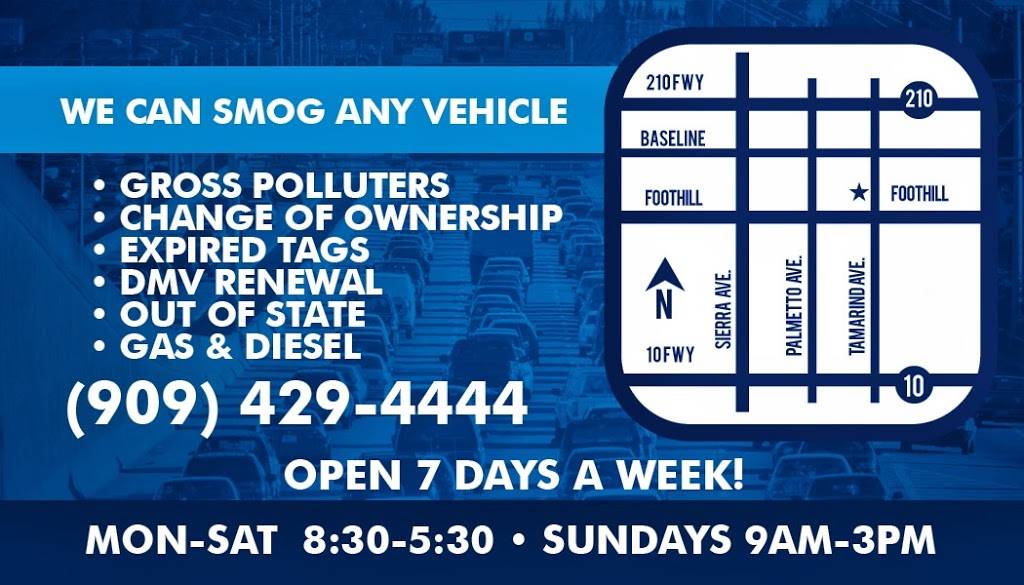 Los Compadres Smog Check STAR Certified | 17410 Foothill Blvd D, Fontana, CA 92335, USA | Phone: (909) 429-4444