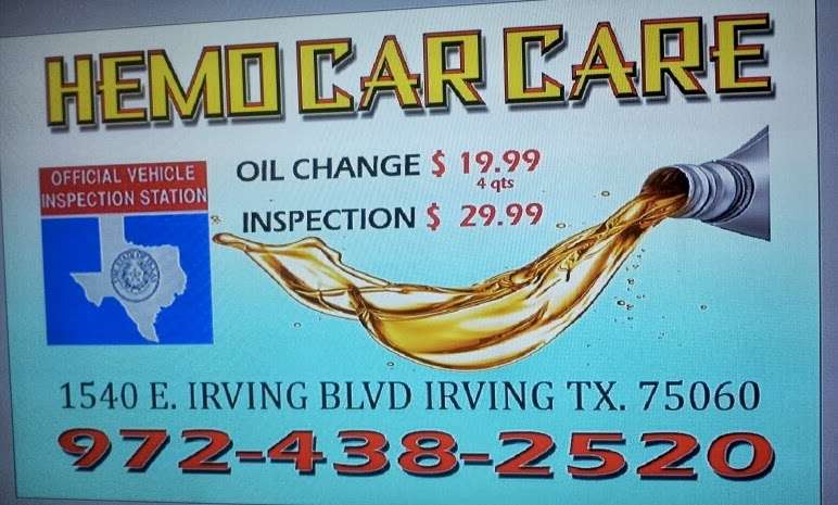 Hemo Car Care | 1540 E Irving Blvd, Irving, TX 75060, USA | Phone: (972) 438-2520