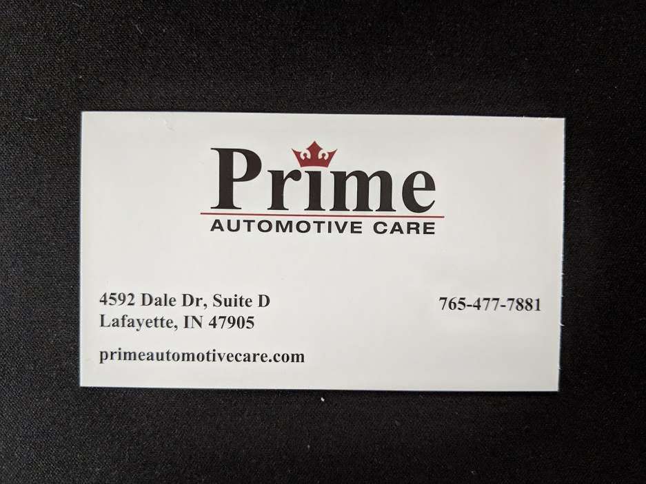 Prime Automotive Care | 4592 Dale Dr, Lafayette, IN 47905, USA | Phone: (765) 477-7881