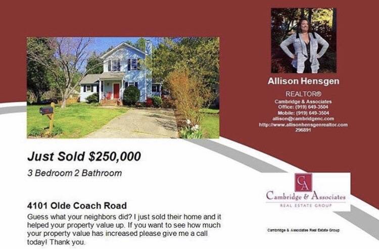 Allison Hensgen Realtor | 1600 Glen Eden Dr, Raleigh, NC 27612, USA | Phone: (919) 649-3504