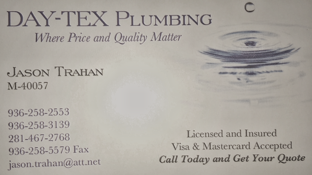 Day-Tex Plumbing | 1751 County Rd 639, Dayton, TX 77535, USA | Phone: (936) 258-2553