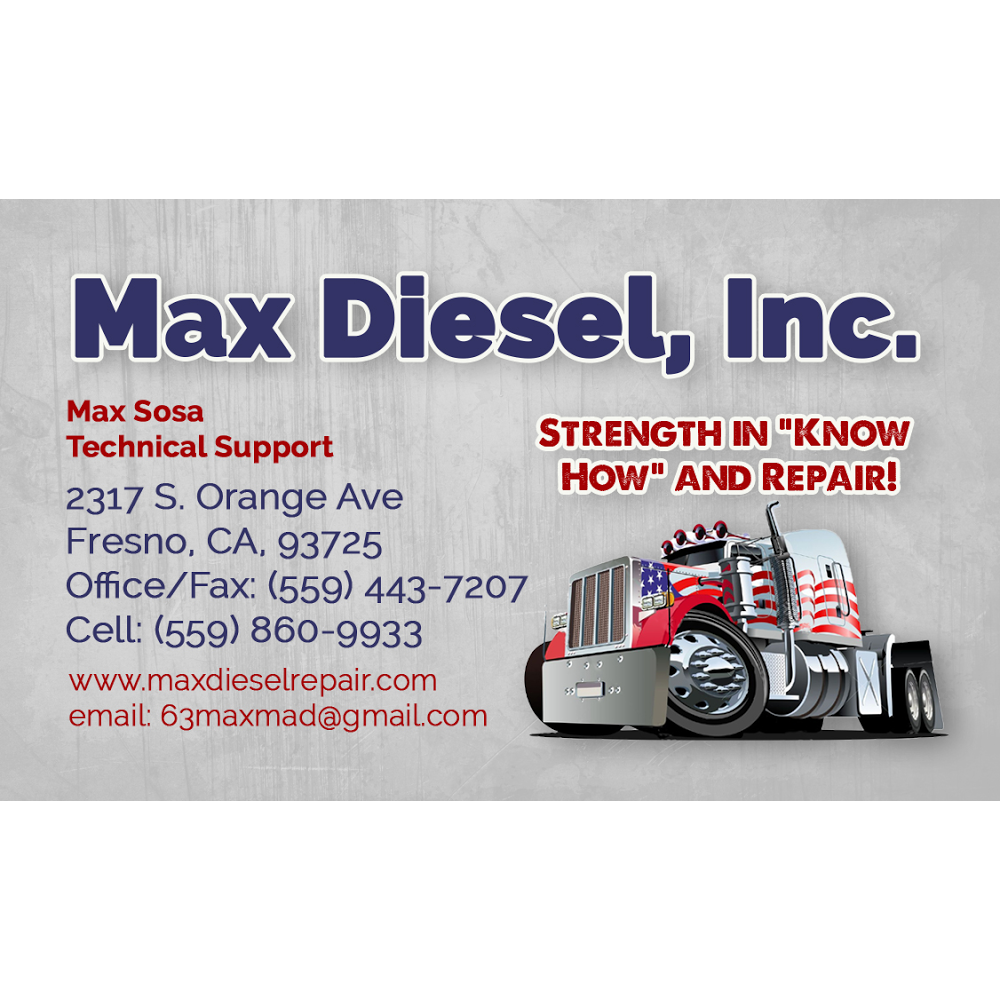 Max Diesel Inc | 2317 S Orange Ave, Fresno, CA 93725, USA | Phone: (559) 443-7207