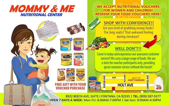 Mommy & Me Nutritional Center - Wic Store | 8922 Beech Ave ste j, Fontana, CA 92335, USA | Phone: (909) 587-5577