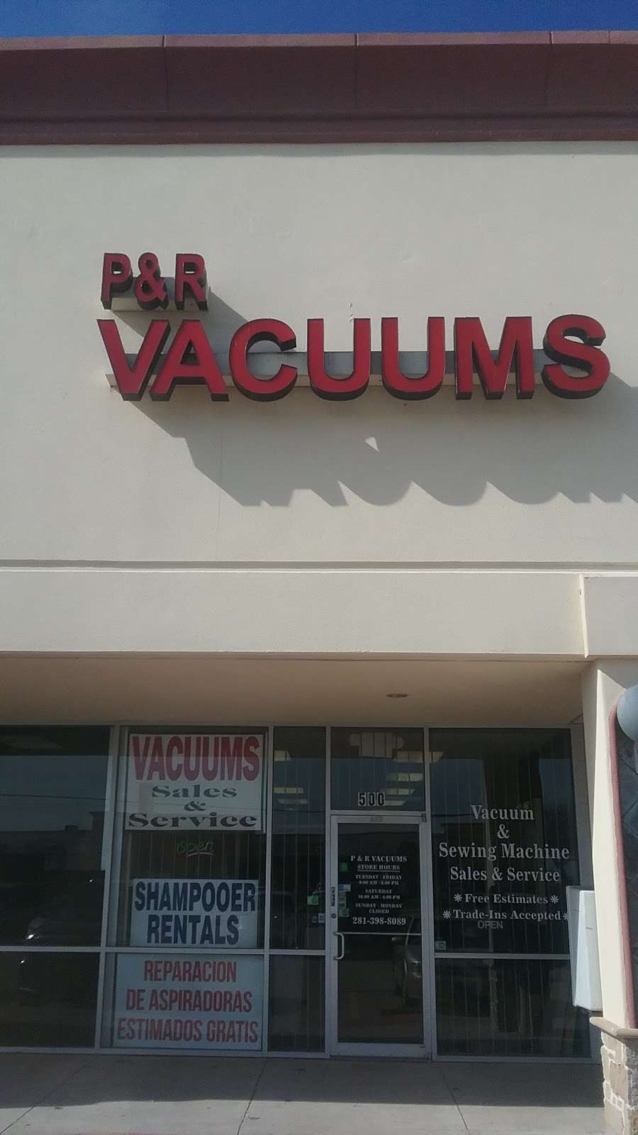 P & R Vacuum & Sewing | 3815 N Fry Rd, Katy, TX 77449, USA | Phone: (281) 398-8089