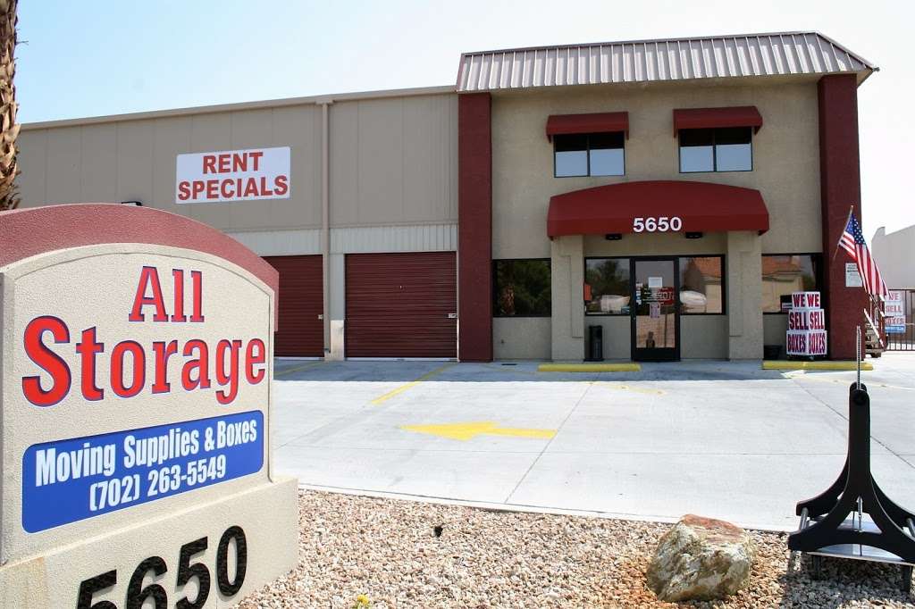 All Storage of North Valley | 5650 Revere St, North Las Vegas, NV 89031 | Phone: (702) 263-5549