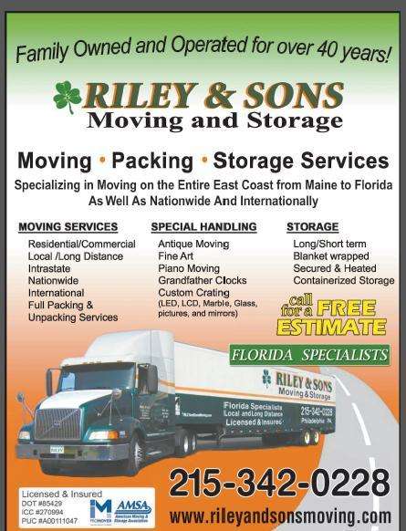 Riley and Sons Moving | 9800 Ashton Rd, Philadelphia, PA 19114, USA | Phone: (215) 342-0228